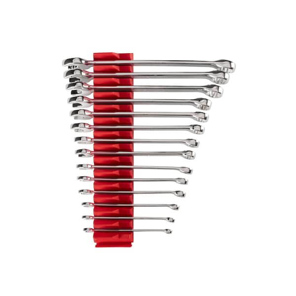 Combination Wrench Set with Modular Wrench Organizer, 14-Piece (6 - 19 mm)